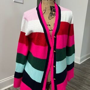 crown & ivy Multicolor Striped Cardigan